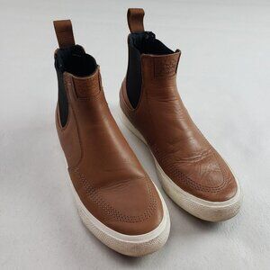 Nike SB Zoom Stefan Janoski Mid Sneaker Womens 6.5 Mens 5 Brown Leather Slip On